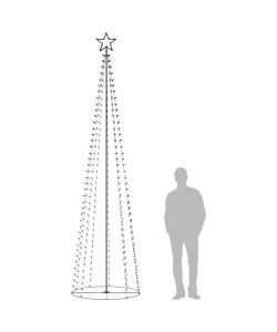 Albero di Natale a Cono con 400 LED Colorati 100x360 cm