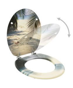 Tavoletta WC con Coperchio MDF Design Spiaggia