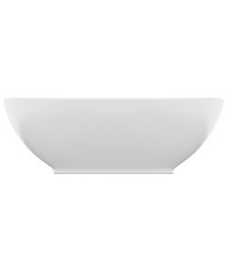 Lavandino Lusso Ovale Bianco Opaco 40x33 cm in Ceramica