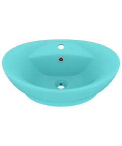 Lavabo con Troppopieno Ovale Turchese Opaco 58,5x39 cm Ceramica