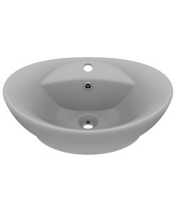 Lavabo con Troppopieno Ovale Turchese Grigio 58,5x39 cm Ceramica