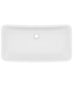 Lavandino Luxury Rettangolare Bianco Opaco 71x38cm Ceramica