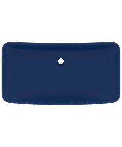 Lavabo Lusso Rettangolare Blu Scuro Opaco 71x38 cm in Ceramica
