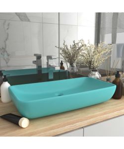 Lavabo Lusso Rettangolare Verde Chiaro Opaco 71x38 cm Ceramica