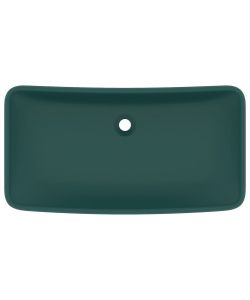 Lavabo Lusso Rettangolare Verde Scuro Opaco 71x38 cm Ceramica