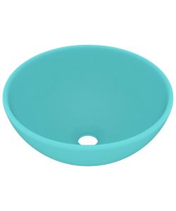 Lavandino Lusso Rotondo Verde Chiaro Opaco 32,5x14 cm Ceramica