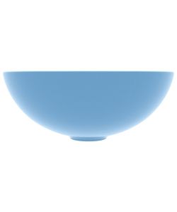 Lavandino da Bagno in Ceramica Azzurro Rotondo