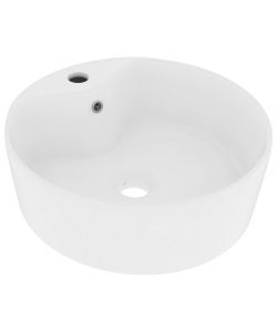 Lavandino con Troppopieno Bianco Opaco 36x13 cm in Ceramica