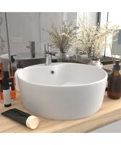 Lavandino con Troppopieno Bianco Opaco 36x13 cm in Ceramica