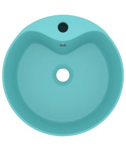 Lavandino con Troppopieno Verde Chiaro Opaco 36x13 cm Ceramica