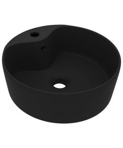 Lavandino con Troppopieno Nero Opaco 36x13 cm in Ceramica