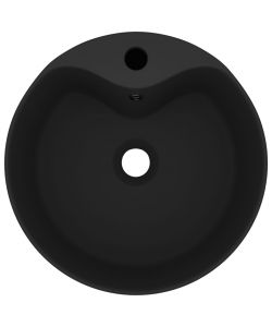 Lavandino con Troppopieno Nero Opaco 36x13 cm in Ceramica