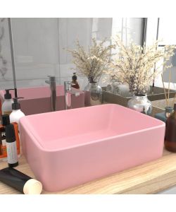 Lavandino Luxury Rosa Opaco 41x30x12 cm in Ceramica