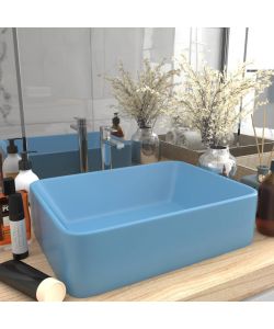 Lavandino Luxury Azzurro Opaco 41x30x12 cm in Ceramica