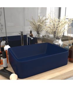Lavandino Luxury Blu Scuro Opaco 41x30x12 cm in Ceramica