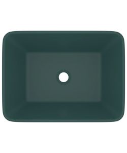 Lavandino Luxury Verde Scuro Opaco 41x30x12 cm in Ceramica
