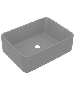 Lavandino Luxury Grigio Chiaro Opaco 41x30x12 cm in Ceramica