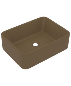 Lavandino Luxury Crema Opaco 41x30x12 cm in Ceramica