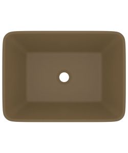 Lavandino Luxury Crema Opaco 41x30x12 cm in Ceramica