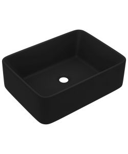 Lavandino Luxury Nero Opaco 41x30x12 cm in Ceramica