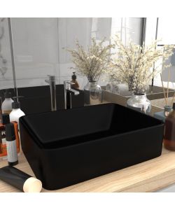 Lavandino Luxury Nero Opaco 41x30x12 cm in Ceramica