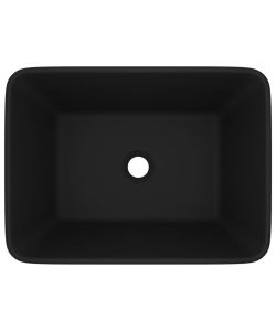 Lavandino Luxury Nero Opaco 41x30x12 cm in Ceramica