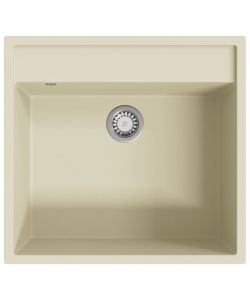 Lavello da Cucina con Foro Troppopieno Beige in Granito