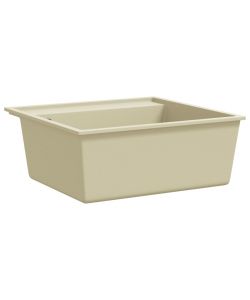 Lavello da Cucina con Foro Troppopieno Beige in Granito