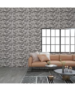 Pannelli Murali 3D con Mattoni Grigio Scuro 11 pz EPS