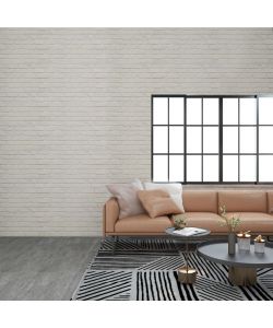 Pannelli Murali 3D con Design a Mattoni Bianco 11 pz EPS