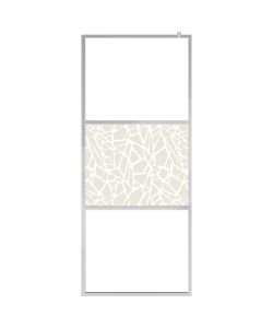 Parete per Doccia Walk-in in Vetro ESG Design Pietra 80x195 cm