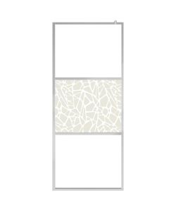 Parete per Doccia Walk-in in Vetro ESG Design Pietra 90x195 cm