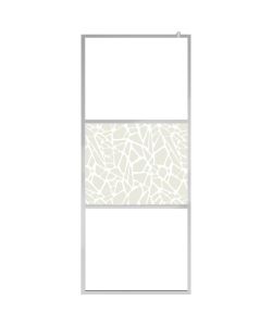 Parete per Doccia Walk-in in Vetro ESG Design Pietra 140x195 cm