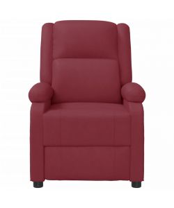 Poltrona Massaggiante Reclinabile Rosso Vino in Similpelle 246390
