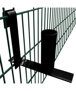 Supporti Rotoli Strisce di Recinzione Privacy 3 pz in Acciaio