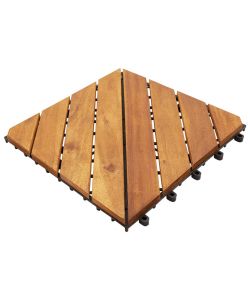 Pannelli Decking 10 pz 30x30cm Massello d'Acacia