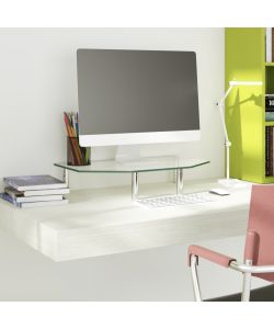 Base per Monitor 45x26x8,6 cm in Vetro Trasparente