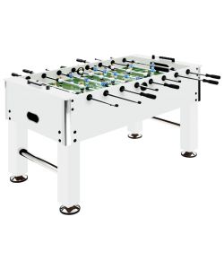 Tavolo Calcio Balilla in Acciaio 60 kg 140x74,5x87,5 cm Bianco