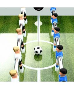 vidaXL Tavolo Calcio Balilla Bianco 140x74,5x87,5 cm in Acciaio