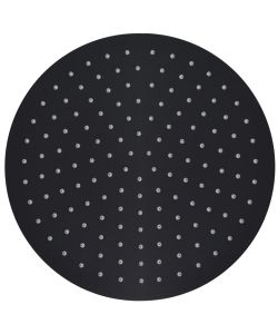 Testa Doccia a Pioggia in Acciaio Inox 30 cm Rotonda Nera