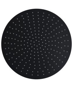 Testa Doccia a Pioggia in Acciaio Inox 40 cm Rotonda Nera