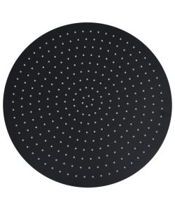 Testa Doccia a Pioggia in Acciaio Inox 50 cm Rotonda Nera