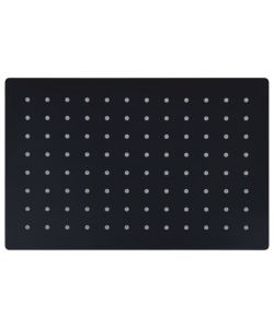 Testa Doccia a Pioggia Acciaio Inox 30x20 cm Rettangolare Nera