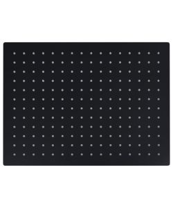 Testa Doccia a Pioggia Acciaio Inox 40x30 cm Rettangolare Nera