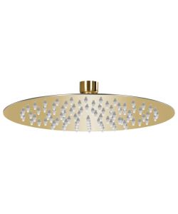 Testa Doccia a Pioggia in Acciaio Inox 20 cm Rotonda Oro