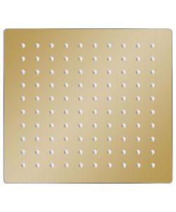Testa Doccia a Pioggia in Acciaio Inox 20x20cm Quadrata Oro