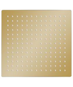 Testa Doccia a Pioggia in Acciaio Inox 25x25 cm Quadrata Oro