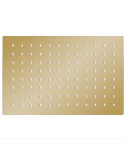 Testa Doccia a Pioggia in Acciaio Inox 30x20cm Rettangolare Oro