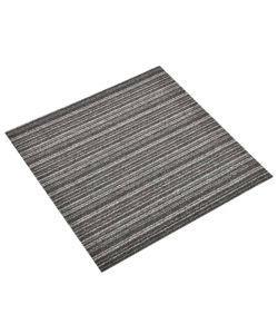 Quadrotte di Moquette 20 pz 5 mq 50x50 cm Antracite a Strisce