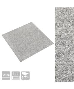 Quadrotte di Moquette 20 pz 5 mq 50x50 cm Grigio Chiaro